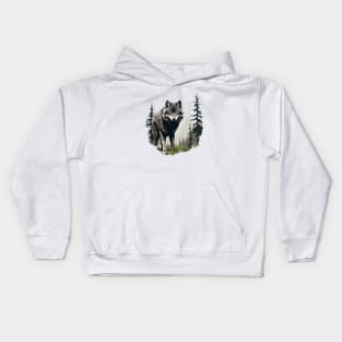 Grey Wolf Kids Hoodie